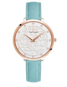 PIERRE LANNIER Eolia Crystals - 041K606 Rose Gold case with Turqoise Leather strap