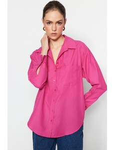 Trendyol Shirt - Ροζ - Oversize