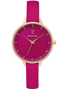 PIERRE LANNIER Asteroide - 001H955, Rose Gold case with Fuchsia Leather strap