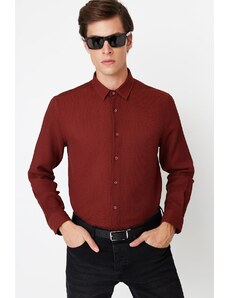 Trendyol Shirt - Μπορντό - Slim fit
