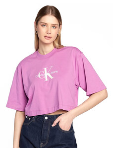 Γυναικεία Crop Κοντομάνικη Μπλούζα Calvin Klein - Archival Monologo