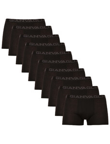 10PACK Men's Boxer Shorts Gianvaglia Black