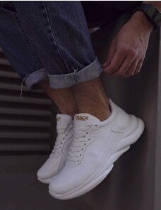Knack Ανδρικά λευκά Sneakers δερματίνη ανάγλυφη σόλα 0652020W