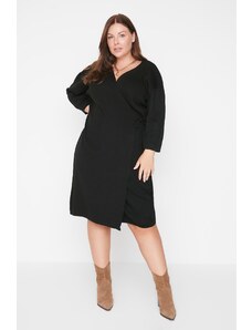Trendyol Curve Plus Size Φόρεμα - Μαύρο - Διπλό στήθος