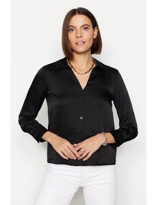 Trendyol Shirt - Μαύρο - Εφαρμοστό
