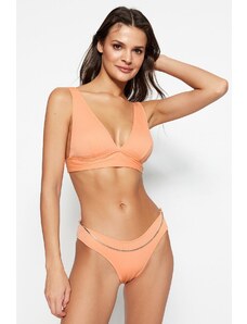 Trendyol Bikini Top - Πορτοκαλί - Animal print