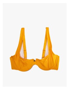 Koton Bikini Top - Κίτρινο - Απλό