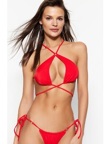 Trendyol Bikini Top - Κόκκινο - Απλό