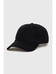 Βαμβακερό καπέλο του μπέιζμπολ Lacoste χρώμα: μαύρο