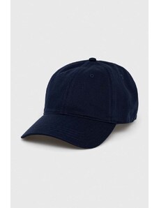 Βαμβακερό καπέλο του μπέιζμπολ Lacoste χρώμα ναυτικό μπλε RK0440