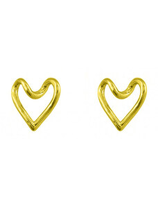 AMOR AMOR Σκουλαρίκια Από Ασήμι 925 Επιχρυσωμένο Καρδιά SS48702