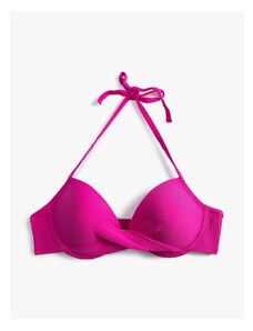 Koton Bikini Top - Ροζ - Απλό