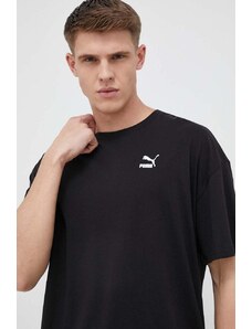 Βαμβακερό μπλουζάκι Puma χρώμα μαύρο 538070