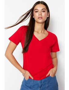 Trendyol T-Shirt - Κόκκινο - Κανονική εφαρμογή