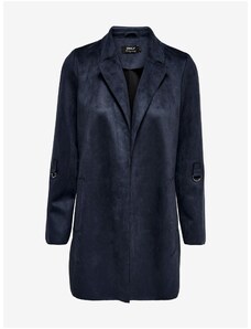 Only Σκούρο μπλε γυναικείο παλτό σε σουέτ φινίρισμα ΜΟΝΟ Joline - Κυρίες