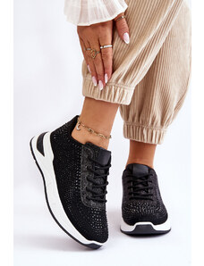 Kesi Γυναικεία Sneakers με Zirconia Black Raiden