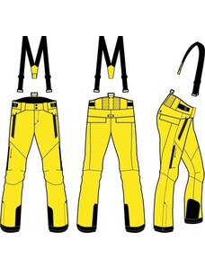 Ανδρικό παντελόνι σκι με μεμβράνη ALPINE PRO LERMON nano yellow