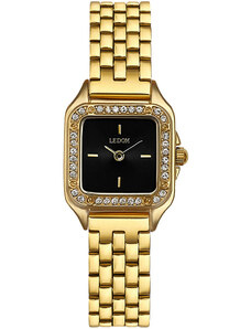 LE DOM Collection Crystals - LD.1493-3, Gold case with Stainless Steel Bracelet