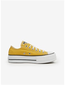 Κίτρινα γυναικεία πάνινα παπούτσια στην πλατφόρμα Converse Chuck Taylor All Star - Γυναικεία
