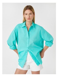 Koton Shirt - Πράσινο - Oversize