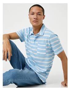 Koton Polo T-shirt - Μπλε - Κανονική εφαρμογή