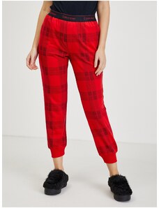 Calvin Klein Jeans Red Checkered Sweatpants - Γυναικεία