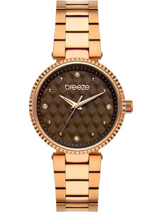 BREEZE Bossy Crystals - 212341.5, Rose Gold case with Stainless Steel Bracelet
