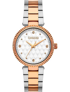 BREEZE Bossy Crystals - 712341.4, Rose Gold case with Stainless Steel Bracelet