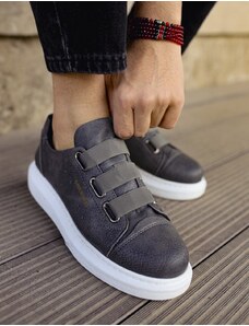 CHEKICH Ανδρικά ανθρακί Casual Sneakers δερματίνη CH253A