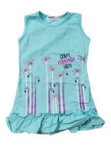 Παιδικό φόρεμα NEK για κορίτσια Flamingo τυρκουάζ