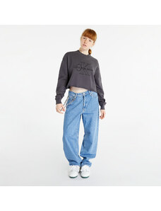 Γυναικεία φούτερ Calvin Klein Jeans Embroidered Monologo Sweatshirt Washed Black