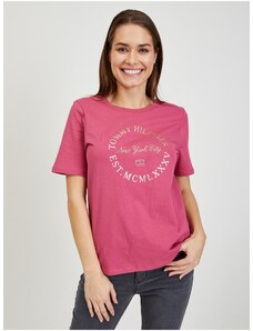 Σκούρο ροζ γυναικείο T-Shirt Tommy Hilfiger - Γυναικεία