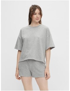 Women's Grey Heather Basic T-Shirt Pieces Chilli - Women