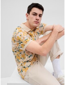 GAP Patterned Pique Polo T-Shirt - Άνδρες