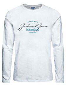 Ανδρική Μπλούζα Μακρυμάνικη Jack & Jones 12225554 Λευκή