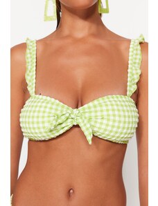 Trendyol Bikini Top - Πολύχρωμο - Καρό