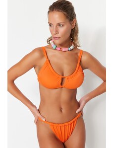 Trendyol Bikini Top - Πορτοκαλί - Απλό