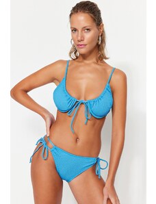 Trendyol Bikini Bottom - Μπλε - Σαγρέ