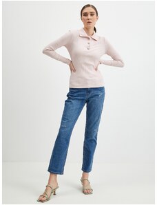 Orsay Βερίκοκο Γυναικείο Ribbed Polo T-Shirt - Γυναικεία