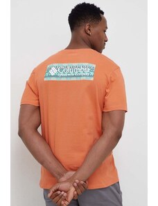 Βαμβακερό μπλουζάκι Columbia χρώμα πορτοκαλί 1834041.SS23