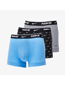 Boxer Nike Dri-FIT Trunk 3-Pack Swoosh Print/ Grey/ University Blue