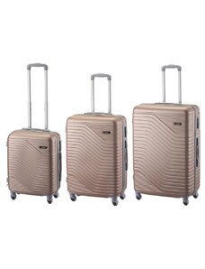 Βαλίτσα XPLORER 8051 SET3 ροζ-χρυσαφί