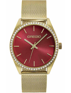 GREGIO Bianca II Crystals - GR370022, Gold case with Stainless Steel Bracelet