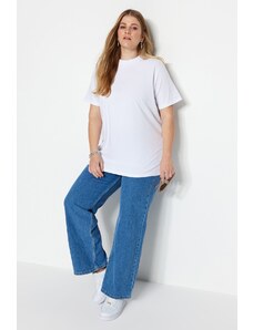 Trendyol Curve Plus Size T-Shirt - Λευκό - Χαλαρή εφαρμογή
