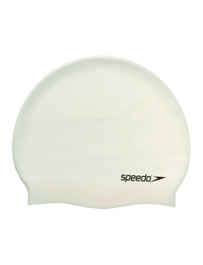 SPEEDO PLAIN FLAT SILICONE CAP 8-709910010 Λευκό