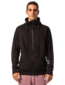 BE:NATION FULL ZIP WITH HOODIE AND SIDE ZIP POCKETS 7302201-01 Μαύρο