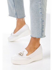 Zapatos Μοκασίνια με πλατφόρμα Olbia λευκά