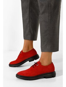 Zapatos Oxford δερμάτινα γυναικεια Pelado V2 κοκκινο