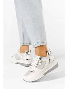 Zapatos Sneakers με πλατφόρμα Rafina V2 λευκά