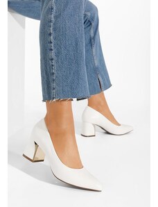 Zapatos Γόβες με χοντρό τακούνι Clarisse λευκά